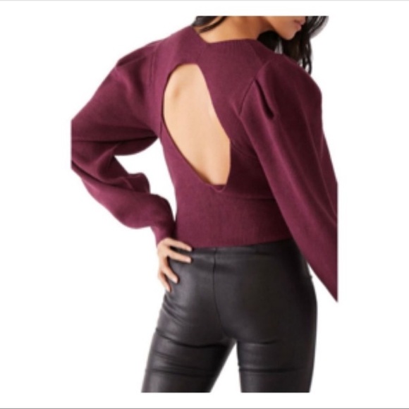 Free People SAFFRON OPEN BACK SWEATER SIZE X-LARGE NWT - Picture 8 of 14